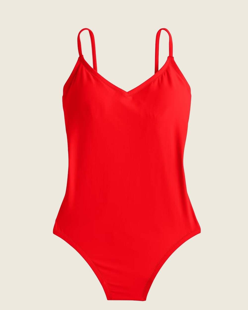 J.Crew Ballet One-Piece Swimsuit Red Scoop Neck Thin Strap Size 6 H2817